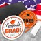 Graduation Party Supplies Kit Serves 50 - Graduation Party Orange Class of 2025 Tableware, Disposable Dinner Plates, Dessert Plates, and Napkins for Congrats Grad Party Decorations